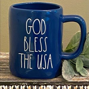Rae Dunn New Release BLUE GOD BLESS AMERICA Patriotic Mug. 🇺🇸